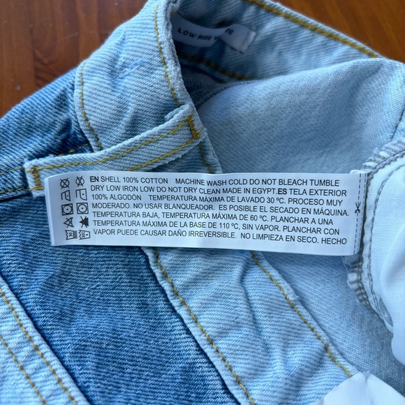 NWT Forever 21 Color-blocked Women’s Low Rise Wide Leg Jeans Size 30 - Picture 12 of 16